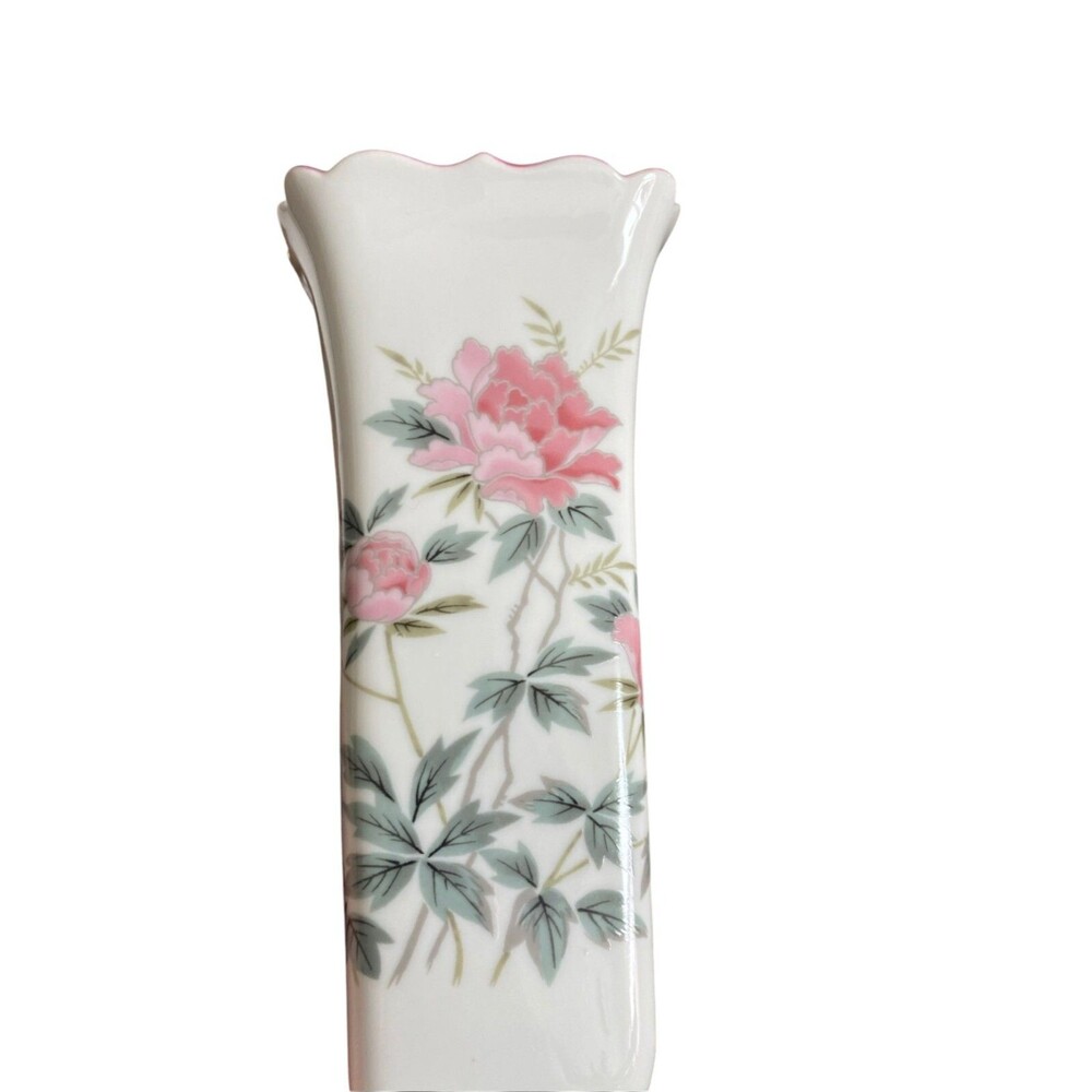 St Michael Porcelain Vase Country Rose Vintage Floral Home Decor 5982 / 5652